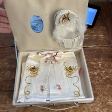 Vintage 1950s Japanese Silk Pajama Set  Slippers In Box Sz small