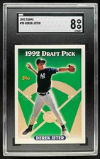 1993 Topps Derek Jeter Rookie RC #98 Yankees SGC 8