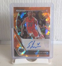2021 Panini Prizm Draft Picks Scottie Lewis Orange Ice Prizm Auto RC #DP-SLE