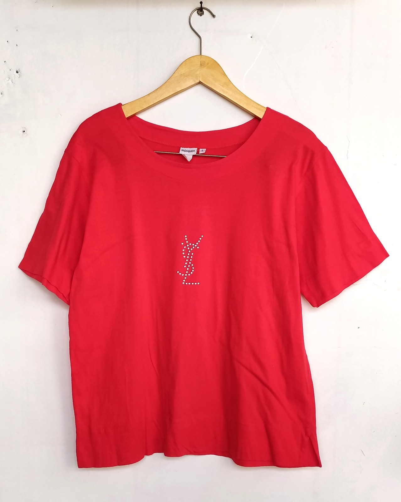 T shirt vintage logo YVES SAINT LAURENT taglia L