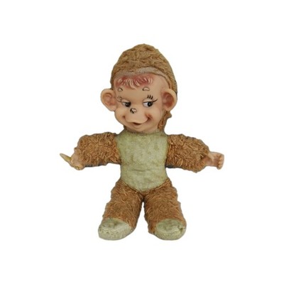 Vintage Gummi Gesicht Affe Plüschtier mit Banane 60er Jahre Jacko Stil 17 Zoll RAR