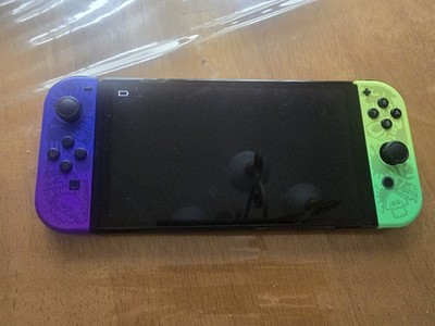 Nintendo Switch OLED Splatoon 3 Special Edition Console Dock Joy-Cons NO CABLES