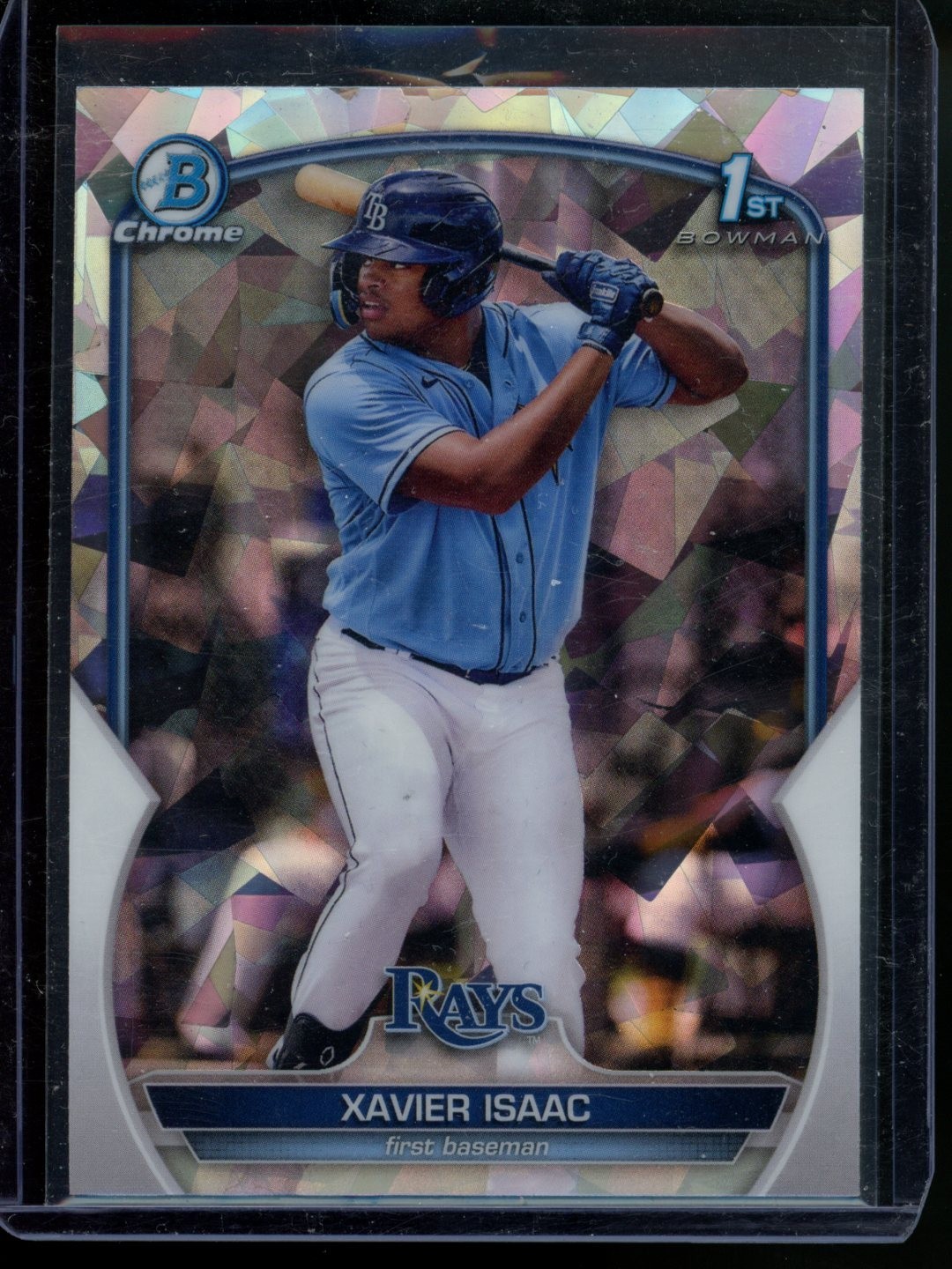 XAVIER ISAAC 2023 BOWMAN CHROME ATOMIC REFRACTOR 1ST BOWMAN #BCP-145