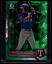 Yeison Morrobel 2022 Bowman Draft Sapphire #BDC-58 Green /50 Texas Rangers