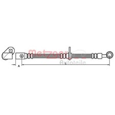 Metzger Bremsschlauch vorne links für Honda Civic