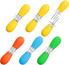 8/12 Pcs/6 Pairs Corn Holders Stainless Steel Corn Cob Holders Corn on the Cob