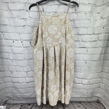 Shein Curve Dress 4XL Ivory Flower Textured Strappy Dressy Cocktail Cruise