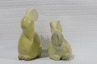 Easter Rabbit Verdite Stone Sculpture Zimbabwe Shona Pair lot #11 — photo 10