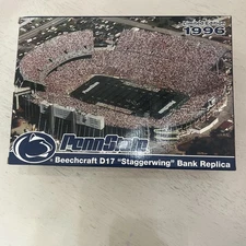 Penn State Beechcraft D17 Staggerwing Plane Bank #48011 Spec Cast Read**