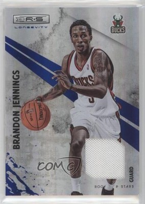2010 Rookies & Stars Longevity Sapphire Materials 10/25 Brandon Jennings #31 1s7