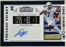Travis Fulgam 2019 Contenders Draft Picks Ticket #148 AUTOGRAPHED - Eagles
