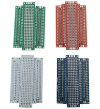 12pcs Double Sided Universal PCB Perf Board 2x8 3x7 4x6 5x7 cm Red White Blue