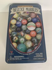 Kids Collection Deluxe Marbles Over 160 Marbles Shooters in Tin Storage Box