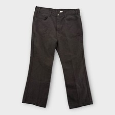 VINTAGE Levis Pants Mens 40x30 Brown Dacron Polyester Straight Leg Slacks 1990s