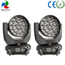 US 2-pack Aura 19x15w RGBW 4in1 Led Wash Moving Head Lights Zoom RDM DJ Lighting