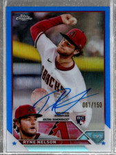 2023 Topps Chrome Rookie Blue Refractors #RARN Ryne Nelson Auto /150 