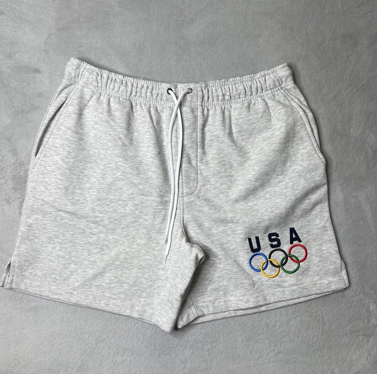 Team USA Apparel Shorts Men XLarge Gray Athletic US Olympic Team Official Fleece