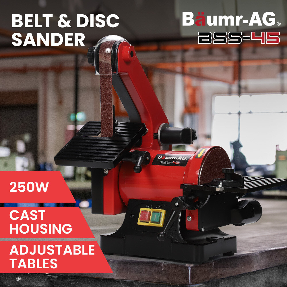 BAUMR-AG Bench Vertical Belt and Disc Sander Combo 25mm Linisher