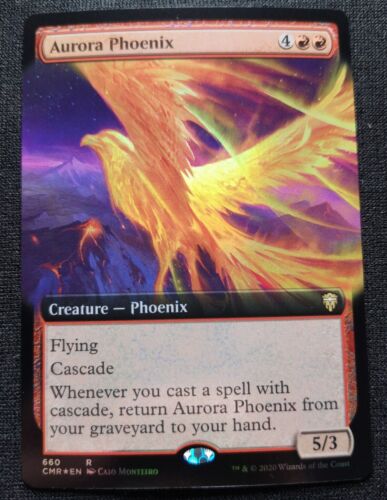 Aurora Phoenix - Extended Art - Foil - Commander Legends - NM - EN - 660 - Picture 1 of 1