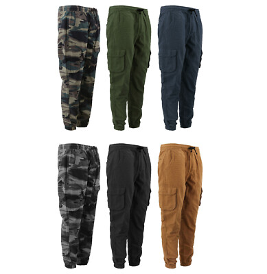 Men's Premium Outdoor Joggers Elastic Waist Casual Cargo Pants