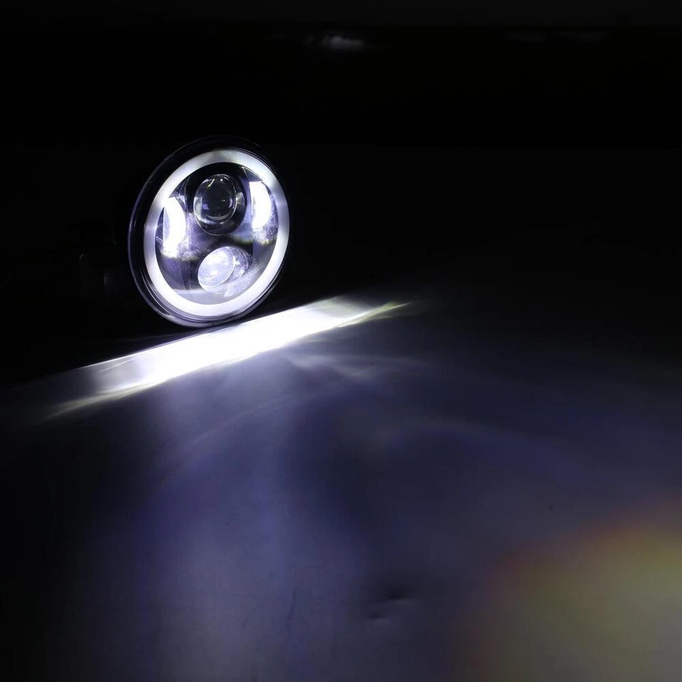 Faros LED ámbar DRL de haz alto/bajo redondos de 5,75" 5-3/4" pulgadas 4 piezas Foto 3 de 4