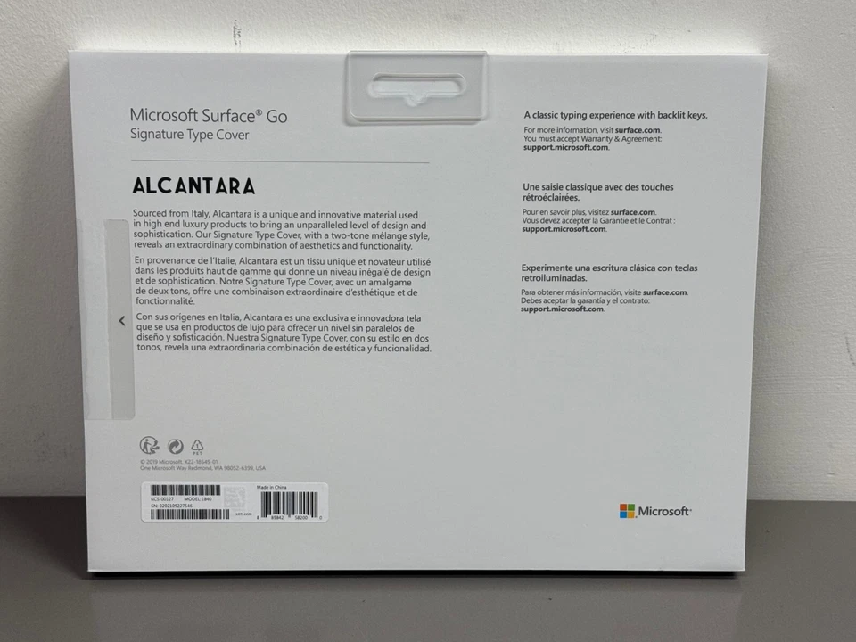 New Microsoft Surface Go Signature Type Cover Platinum French Layout KCS-00127 - Image 2 of 3