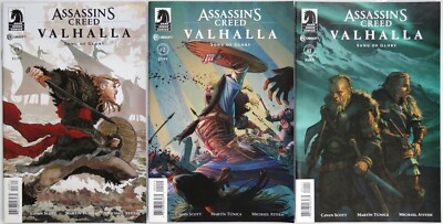 ASSASSIN'S CREED: VALHALLA - Song of Glory (3) comic set #1 2 3 Dark Horse 1st