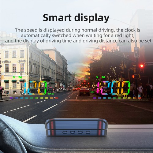 Car Digital HUD GPS Speedometer Head Up Display Overspeed MPH/KMH Warning Alarm - Picture 8 of 13