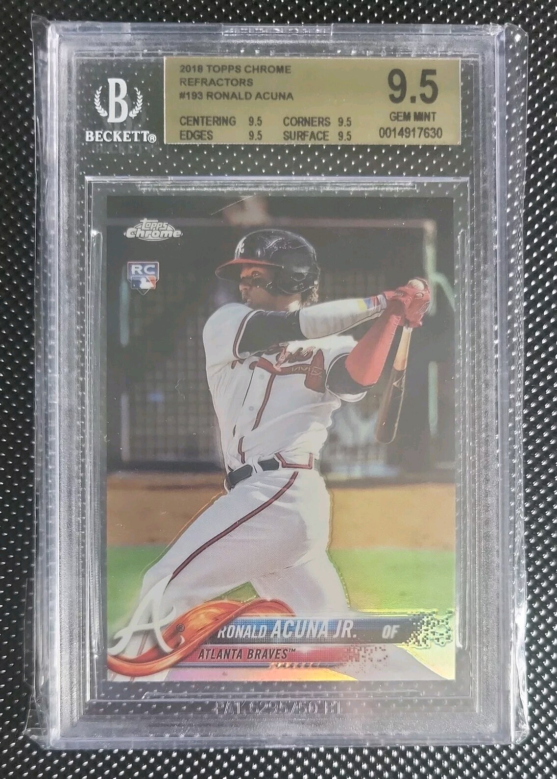 Ronald Acuna Jr RC 2018 Topps Chrome Refractors BGS 9.5 #193