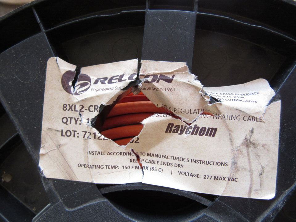 Raychem 8XL2-CR XL-Trace Parallel Heat Tracing Cable 8W, 208-277V Sold ...
