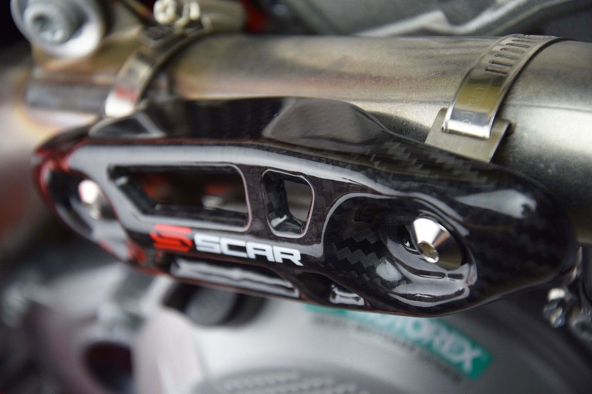 Protection De Collecteur En Carbone PROCARBON Pour Kawasaki KXF 450 2010-2011