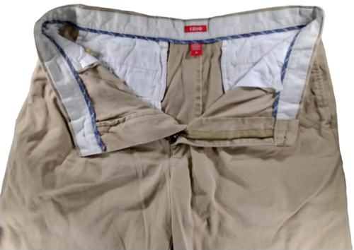 Men's Izod Lacoste Casual Khaki Brown Pleated Bermuda Shorts Size 36" - Picture 9 of 11