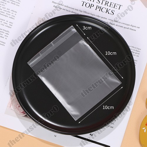 New Clear Plastic Candy Packaging Bags Self Adhesive Cookie Biscuit Gift Bags - Picture 3 of 10