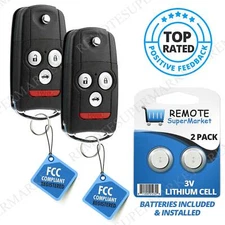 2 Replacement for Acura 2007-2008 TL Remote Car Flip Key Fob Keyless Entry