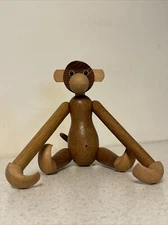 1950’s-60’s teak Zoo-Line Articulated Jointed Wooden Monkey—Bojesen Style
