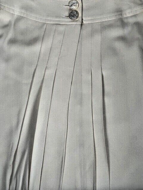 YVES SAINT LAURENT Rive Gauche gonna plissettata avvolgente vintage CREMA taglia FR 38