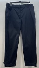 New Talbots Women  s Dress Pants Trousers Black Sz 6 Perfect Crop 3398