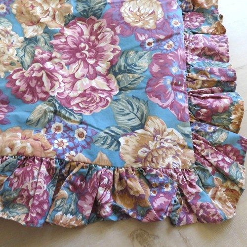 Vintage Wamsutta Standard Sham Pair of 2 Floral Print Ruffle Percale Made In USA - Picture 2 of 13