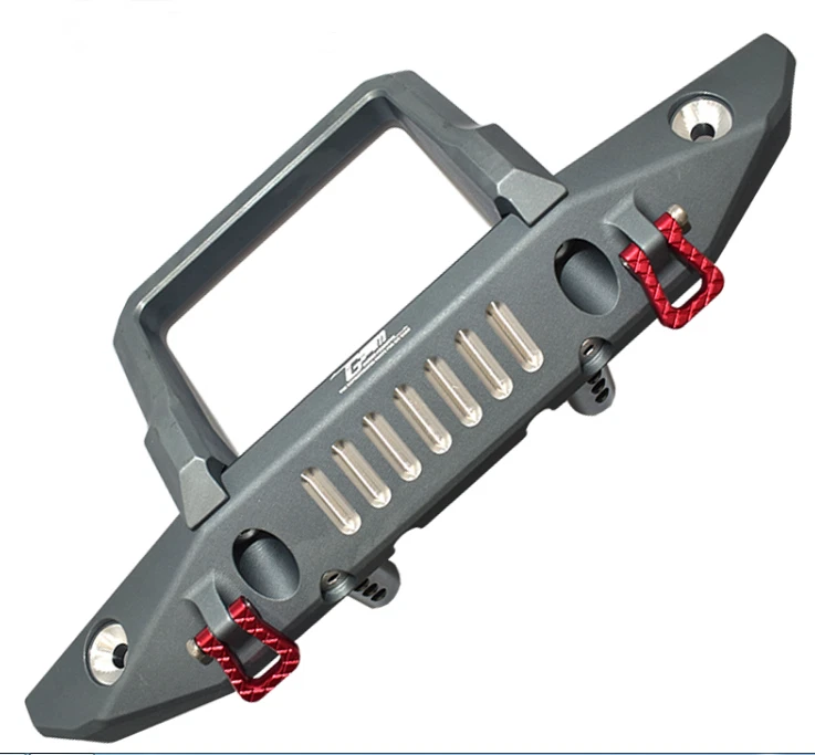 Parachoques delantero de aluminio 1:6 + anillos en D para Axial SCX6 Jeep JLU Wrangler AX105000T1 Foto 2 de 4