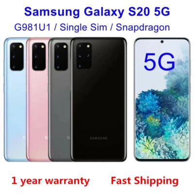 Samsung Galaxy S20 5G SM-G981U1 128GB+8GB Unlocked Andriod Smartphone New Sealed