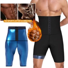Men Shapewear Waist Trainer Suana Sweat Shorts Pants  Fat Burning Body Shaper