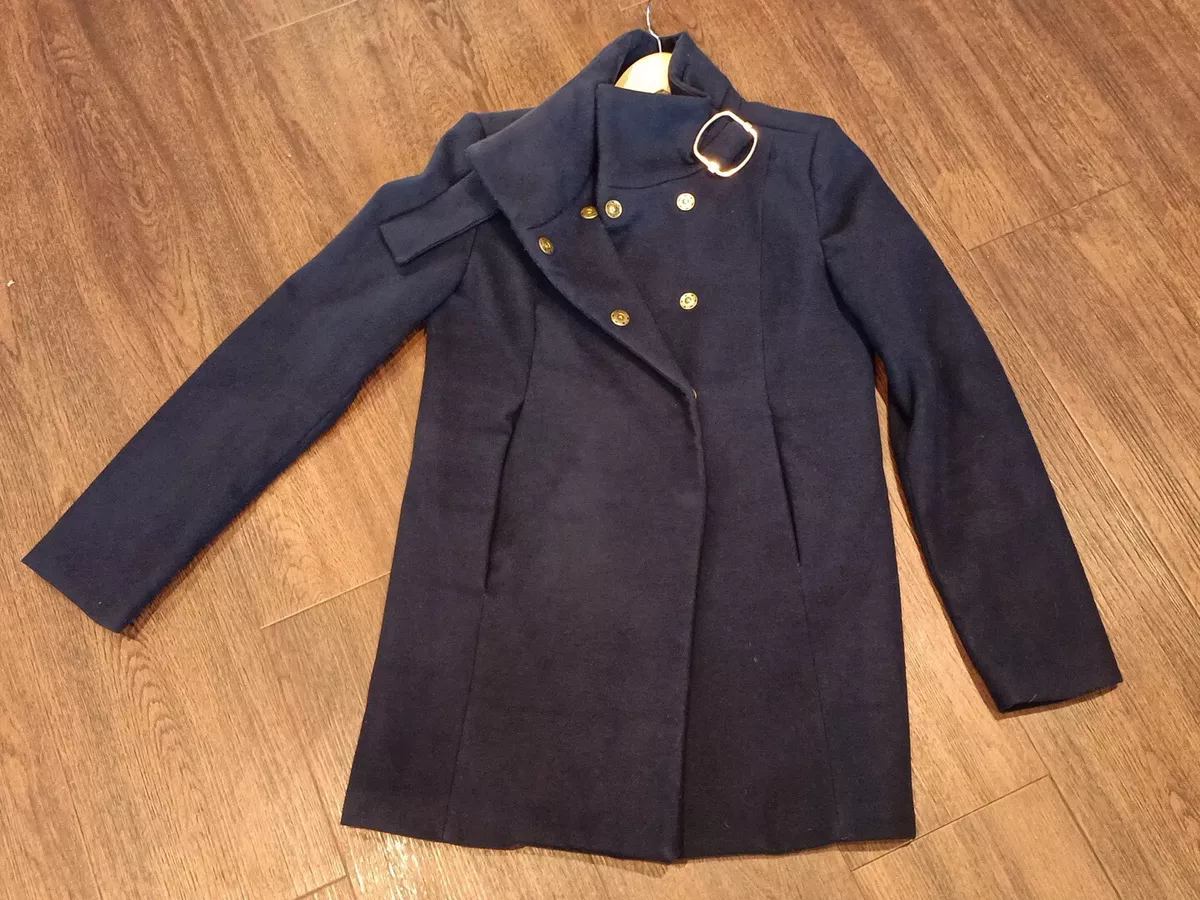 Mango navy cheap jacket
