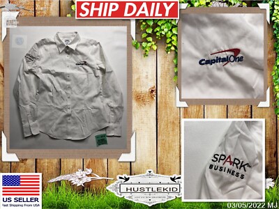 Official CapitalOne Sparks Business Card Employee Button Shirt Women Small S MG
