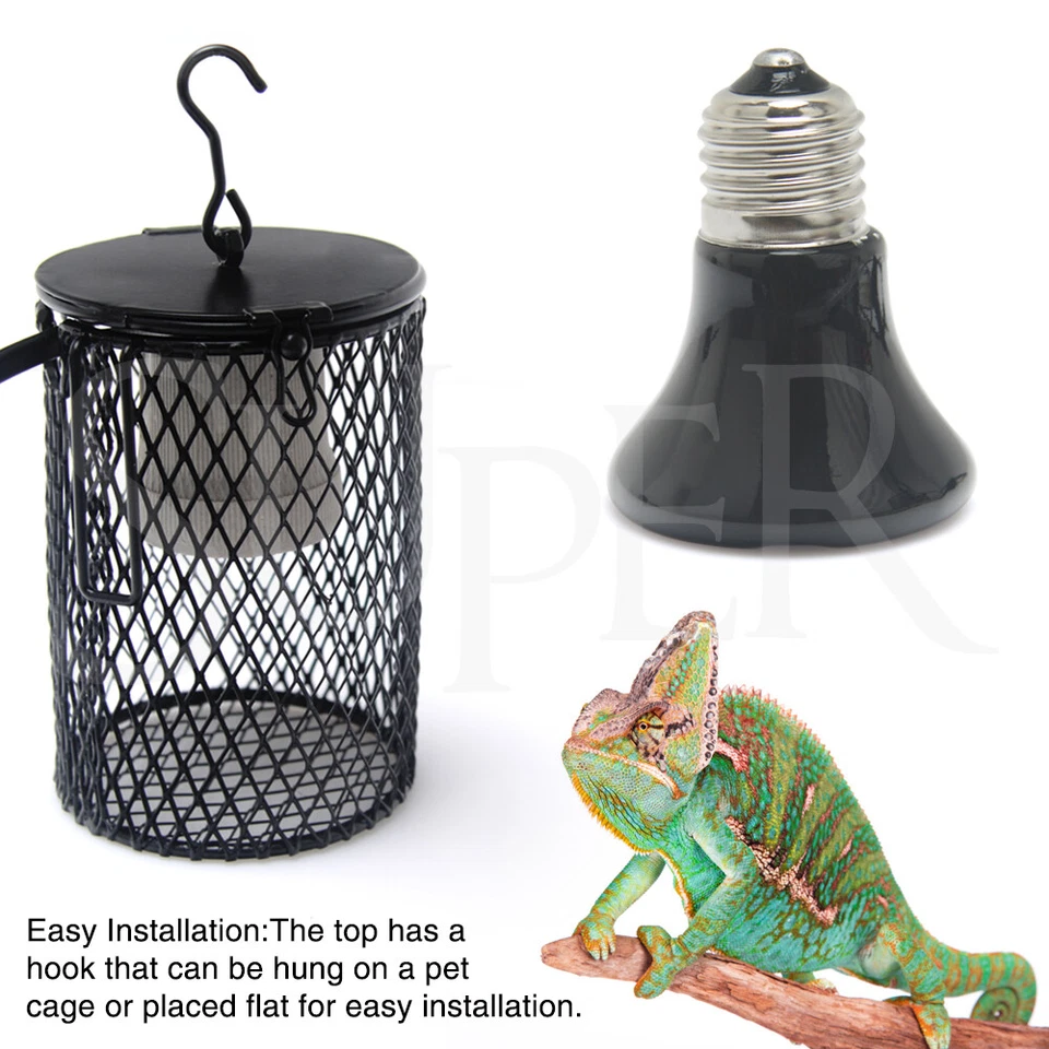 Reptile Ceramic Heat Lamp anti-hot Cage Light Holder Switch Chicken Brooder 100W - image 3 of 4