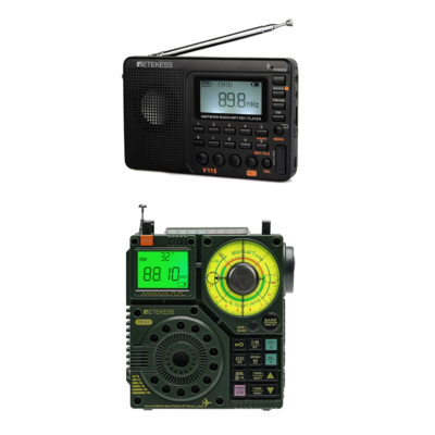 Retekess TR112 Digital Radio,FM VHF AM SW WB Band Portable Pocket Radio,Supporting APP Intelligent Remote,Rechargeable,Bass Stereo SOS Alarm,MP3/TF,Suitable for radio enthusiasts