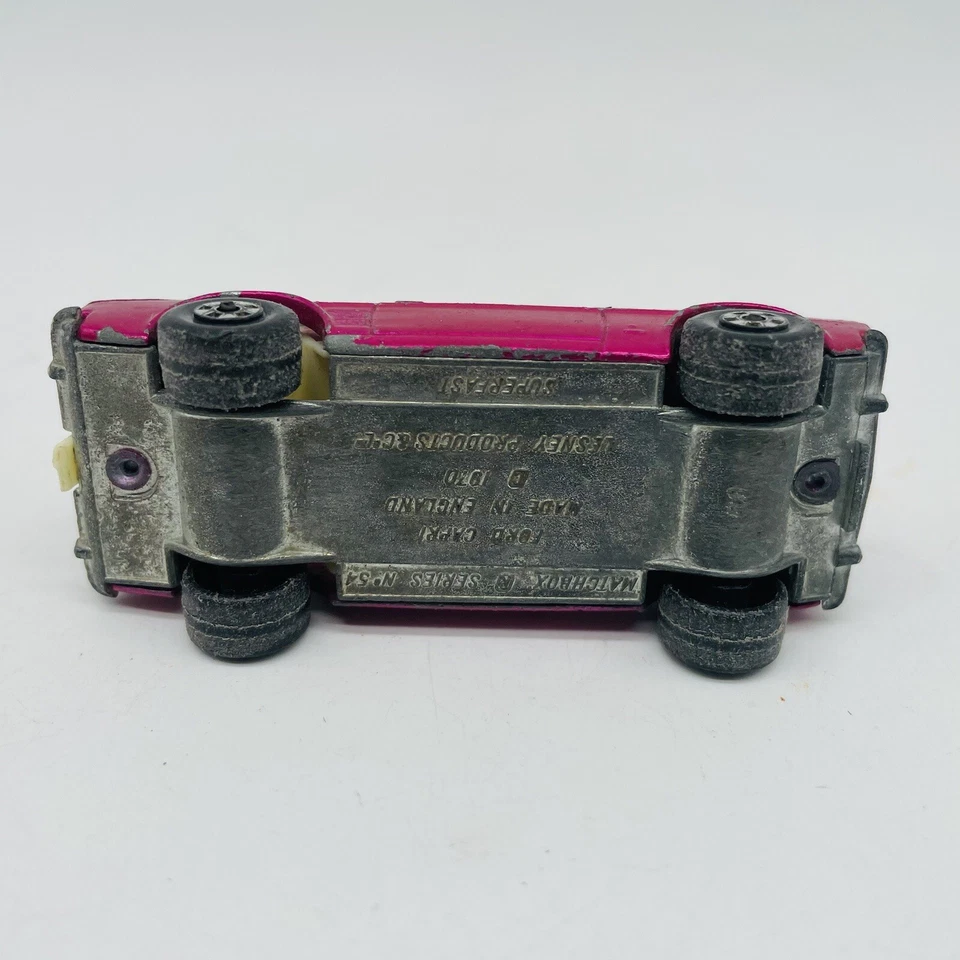 Ford Capri 1970 Matchbox Superfast No.54 1:59 rosa rosa 1:64 Foto 4 de 4