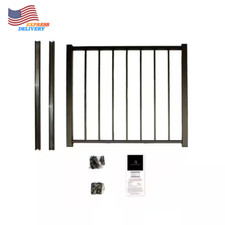 42 In. X 48 In. Powder Coated Aluminum Preassembled Deck Gate Kit Black USA ONLY