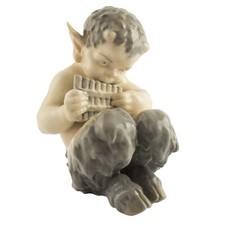 STATUINA PORCELLANA ROYAL COPENHAGEN "Fauno Suona Flauto di Pan" 1736 ORIGINALE 