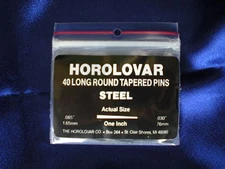 40 Steel Taper Pins - 1"x.065"x.030" Black Oxide Clock Repair - Horolovar