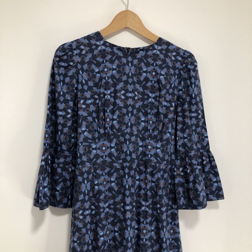 Cefinn Luna Bio-Baumwolle Maxikleid Shibori-Druck Taille zum Binden Schößchen Rock UK 12 - Bild 9 von 24
